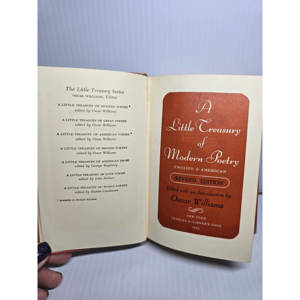 A Little Treasury of Modern Poetry Revised Edition Oscar Williams Hardcover 1952